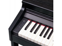 Roland RP701 CB Piano Electrónico Vertical em Preto Acetinado